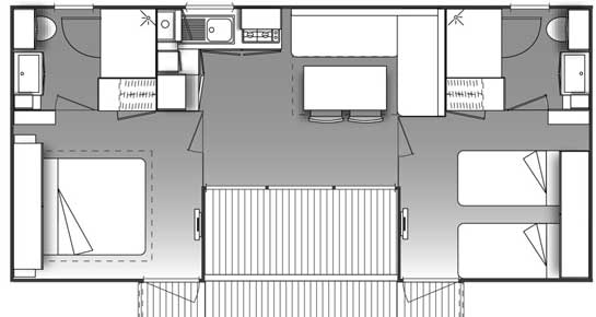 Plan d'un location d'un mobil home supérieur en région PACA