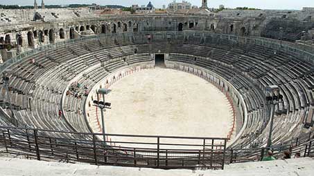 Animations aux arènes de Nîmes